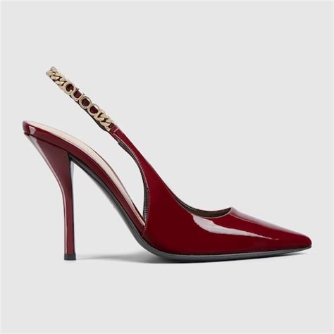 gucci signoria slingback pump|gucci marmont mid heel pump.